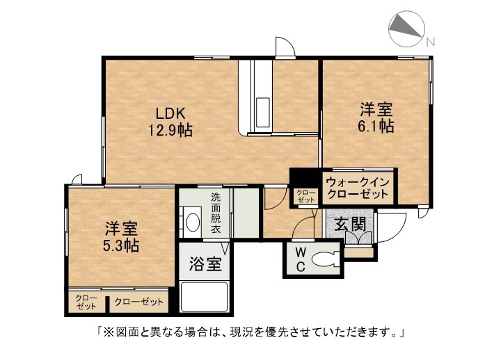 北九州市小倉南区山手のアパートの間取り