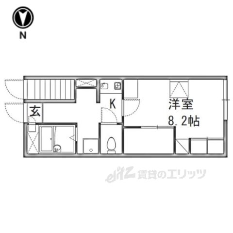 大和郡山市小泉町のアパートの間取り