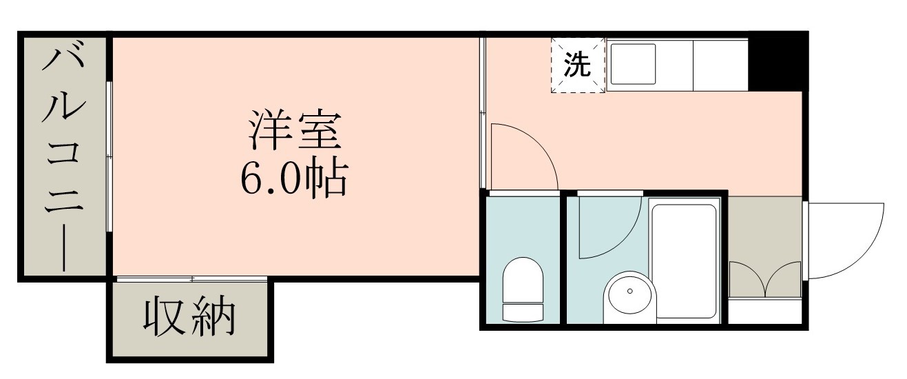 鹿児島市宇宿のマンションの間取り