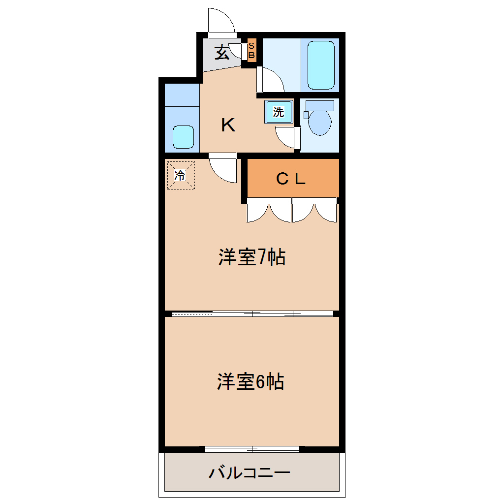 イーグルハイツ萩野町の間取り