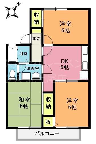 プレジオ大沢Bの間取り