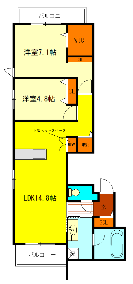 （仮称）中町3丁目ヘーベルメゾンの間取り