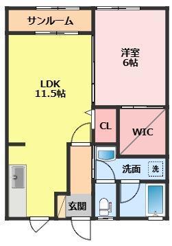 ランドールＫ　Ａの間取り