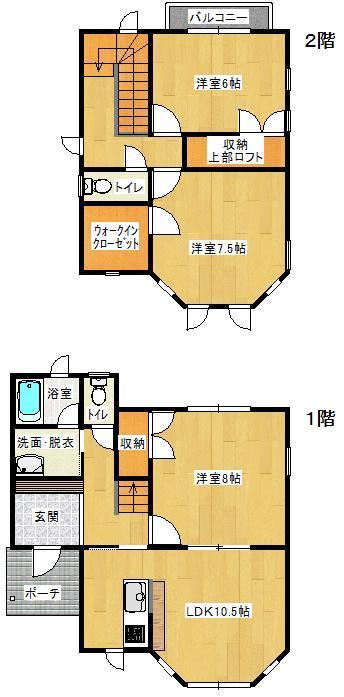 リバーサイドハウス（メゾネット）の間取り