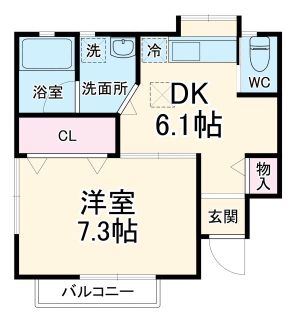 【八潮市大字古新田のアパートの間取り】