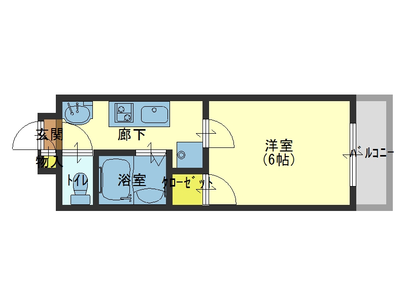 大阪市生野区鶴橋のマンションの間取り