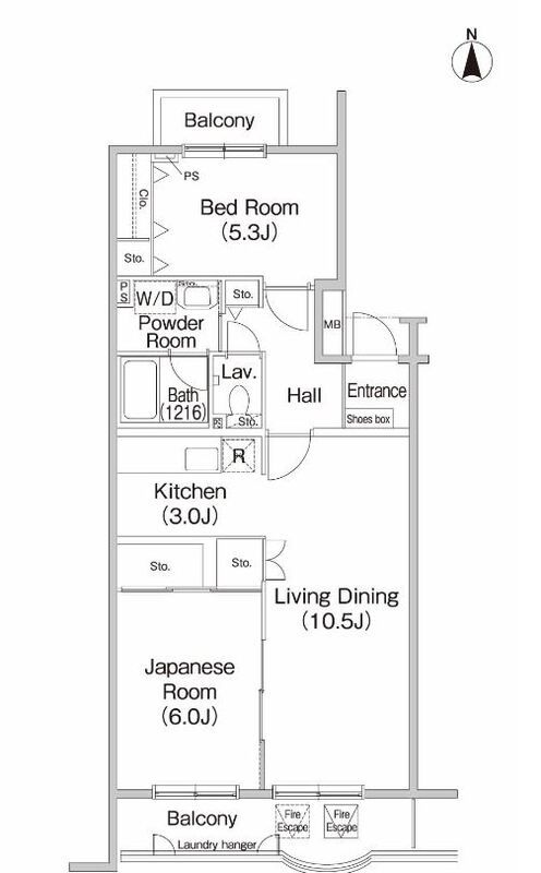 【川崎市宮前区野川台のマンションの間取り】