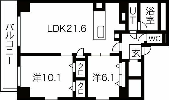 名古屋市中村区名駅南のマンションの間取り