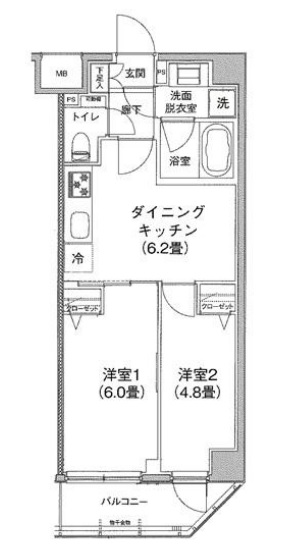 【ティモーネプレミアム押上イーストの間取り】