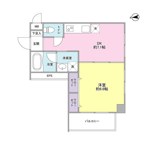 台東区雷門のマンションの間取り