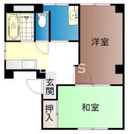 岡山市北区弓之町のマンションの間取り