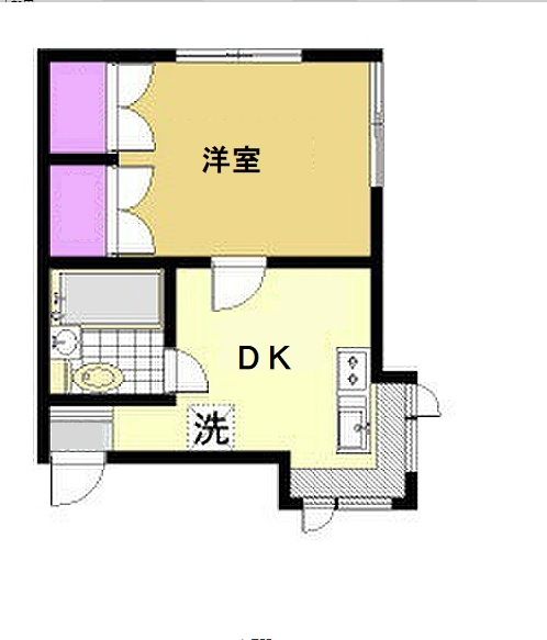 所沢市東狭山ケ丘のアパートの間取り