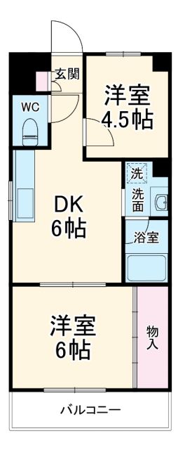 名古屋市守山区大屋敷のマンションの間取り