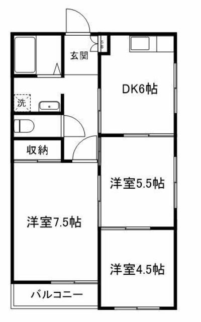 エーデルハイムＡ棟の間取り