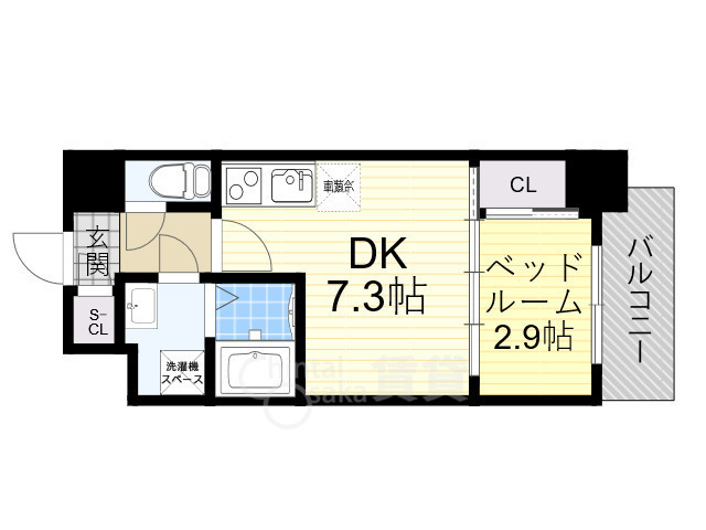 アドバンス江坂東デパールの間取り