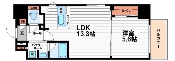 Dimus（ディームス）北浜の間取り