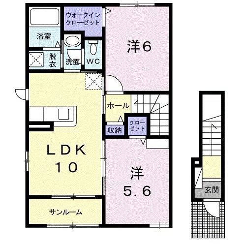 フレックス　タウン　参番館の間取り