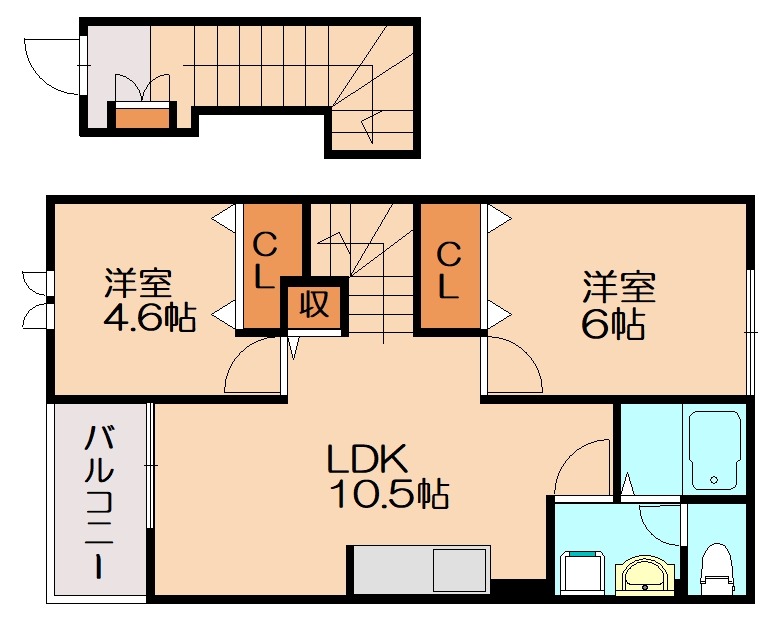 アヴァンセS Aの間取り