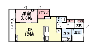 TWIN LEAF COAT A棟の間取り