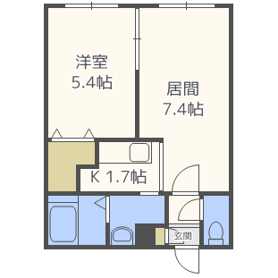 Ｂｅｒｇｅｒ（ベルジェ）壱番館の間取り