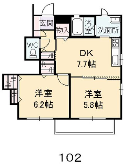 フレシール　Ｂ棟の間取り