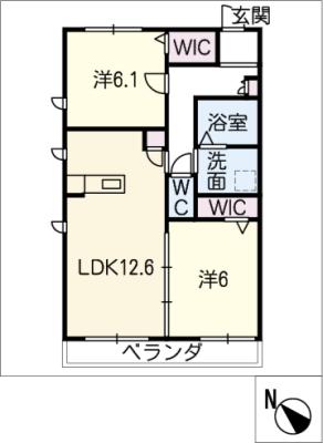 ヘーベルメゾン　ブルーメの間取り