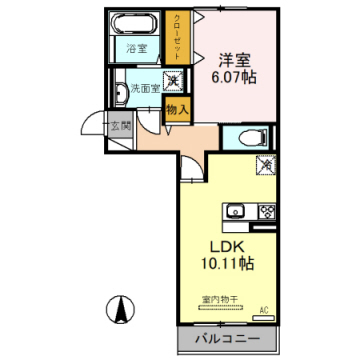 クレシア旭の間取り
