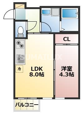 菊池郡菊陽町大字津久礼のアパートの間取り