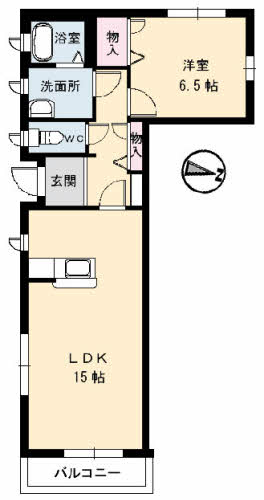 広島市南区宇品西のアパートの間取り