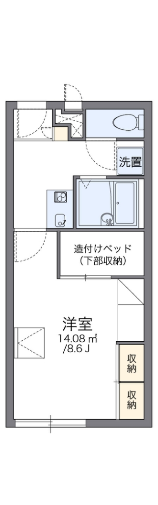 岸和田市流木町のアパートの間取り