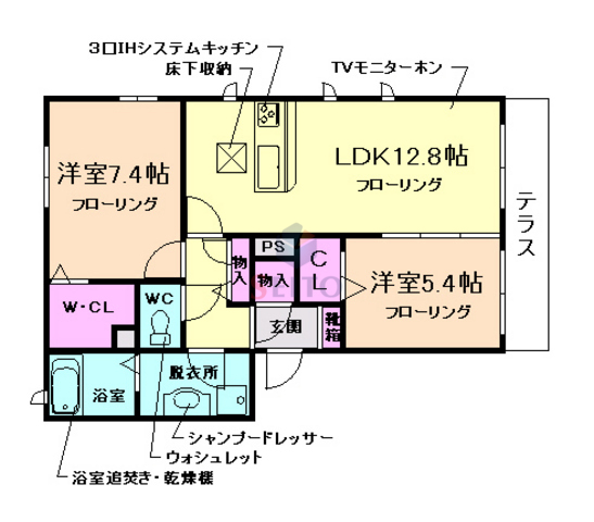 コンフォート緑地の間取り