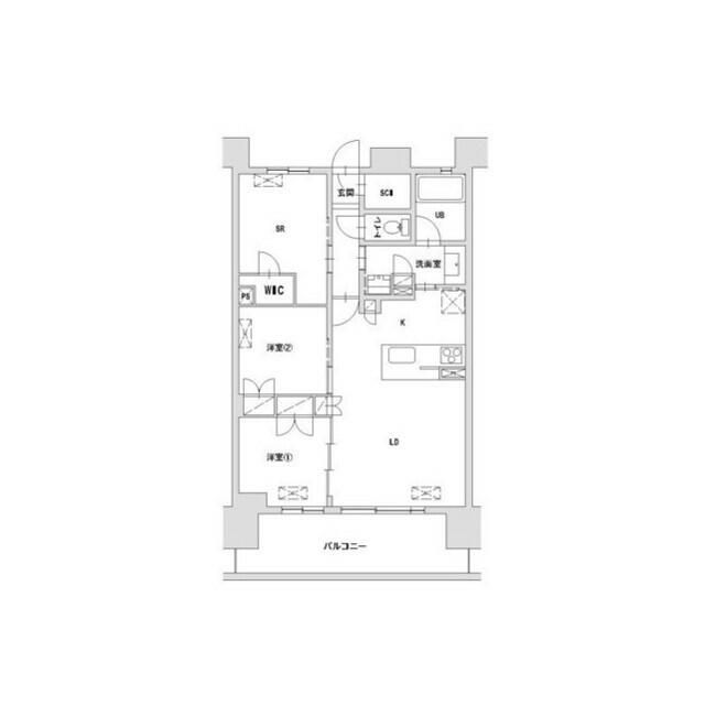 八王子市八日町のマンションの間取り