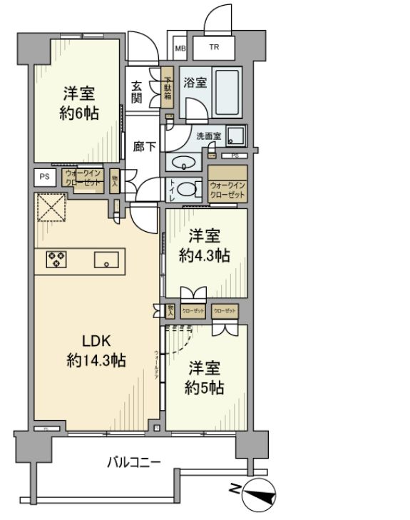 江東区大島のマンションの間取り