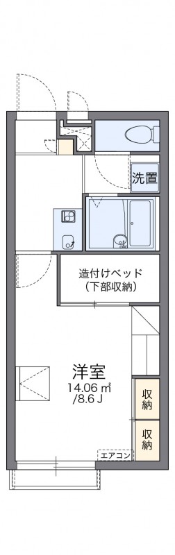 飯塚市弁分のアパートの間取り