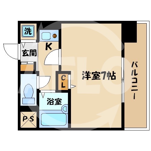 大阪市北区天神西町のマンションの間取り