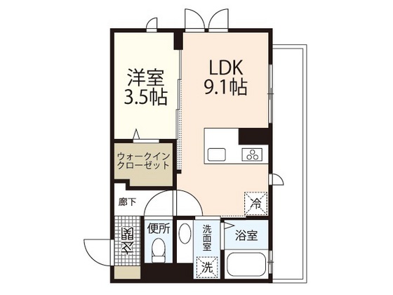 広島市西区庚午中のアパートの間取り