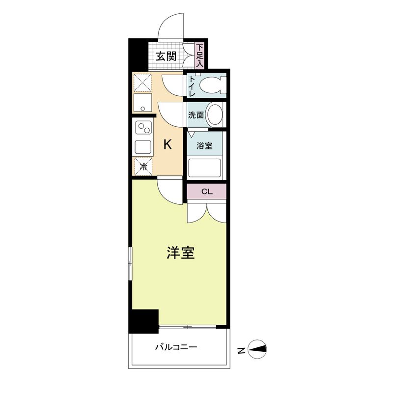 【大阪市浪速区日本橋のマンションの間取り】