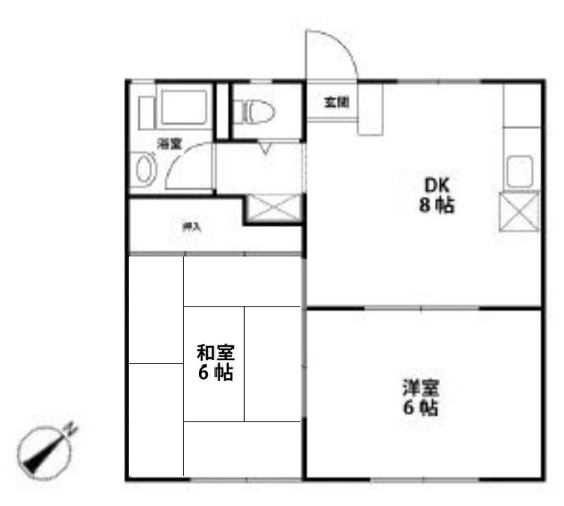 エメラルド紺屋Aの間取り