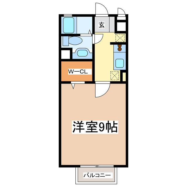 塩谷郡高根沢町宝石台のアパートの間取り