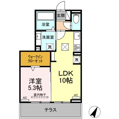 【豊橋市牟呂町のアパートの間取り】