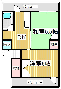 東マンションの間取り