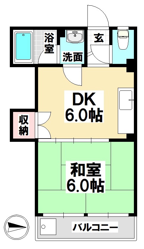 関ハイツの間取り