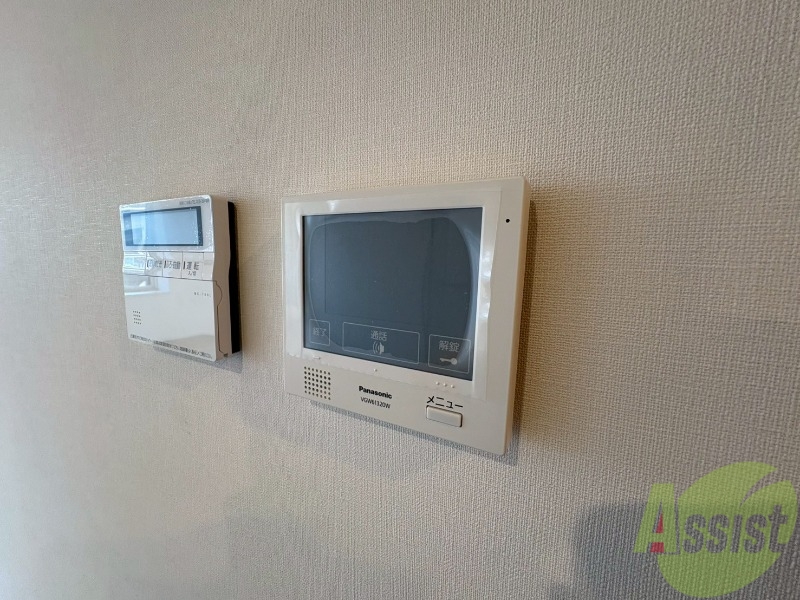 セキュリティ　モニタ付インターホンでセキュリティ面も安心です。