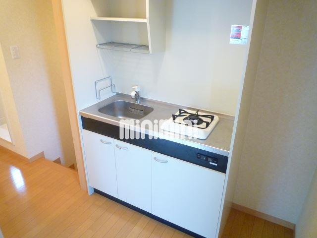 キッチン　１口コンロ付きのガスキッチン