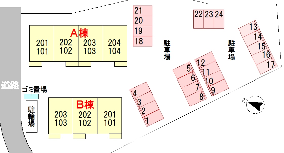 駐車場　配置図