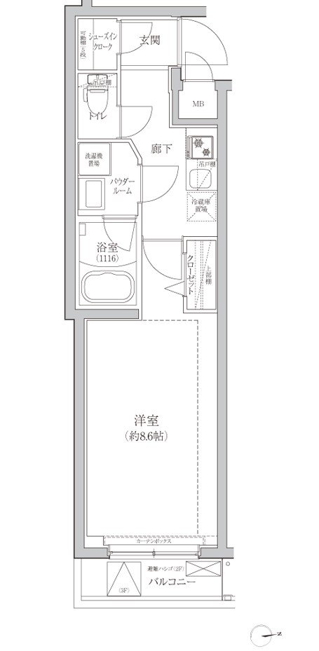 RELUXIA三宿池尻 リルシア三宿池尻の間取り写真