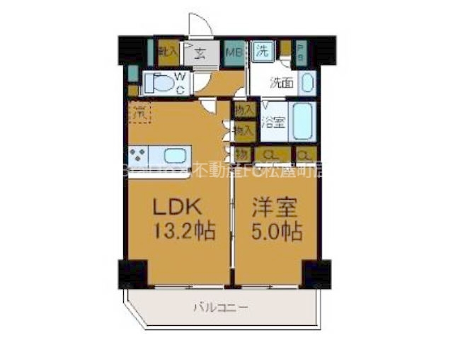 地下鉄谷町線 谷町四丁目駅 徒歩6分 15階建 築15年の間取り写真