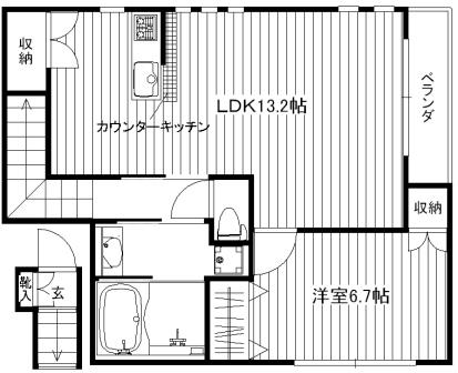 東急田園都市線 三軒茶屋駅 徒歩9分 2階建 築18年の間取り写真