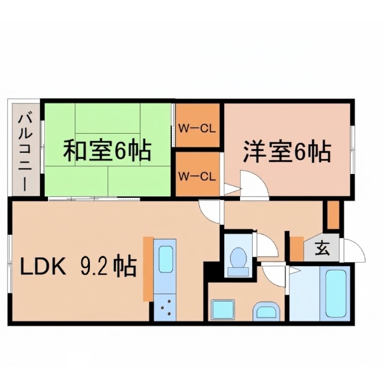 阪急今津線 甲東園駅 徒歩2分 3階建 築24年の間取り写真
