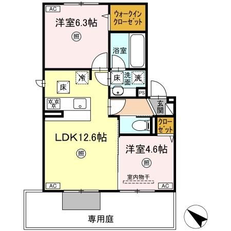 D-ROOM別所町A棟の間取り写真
